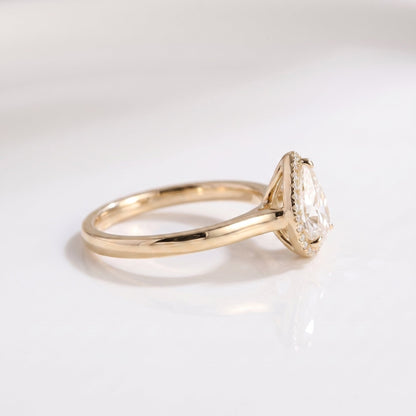 2 CT Marquise Pave Lab Grown Engagement Ring