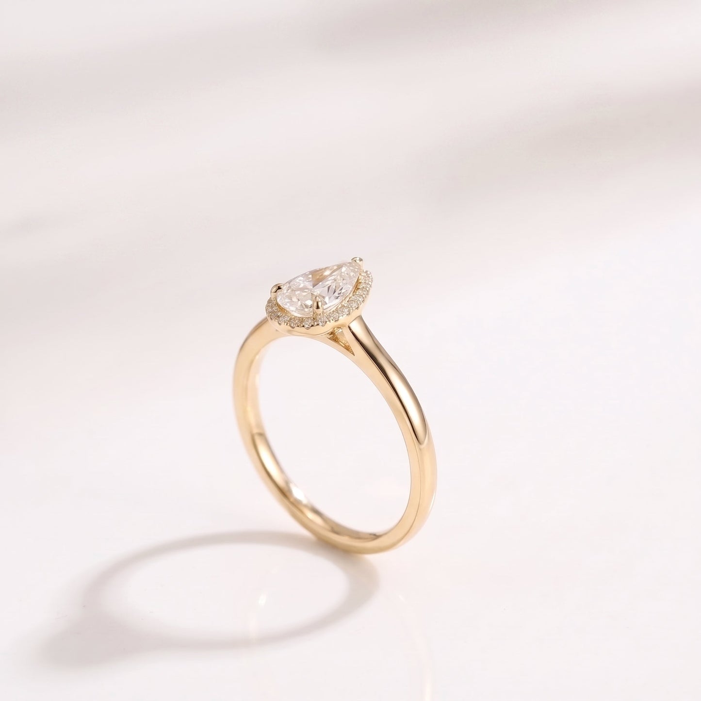 2 CT Marquise Pave Lab Grown Engagement Ring