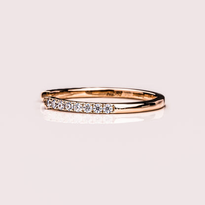 0.18 TCW Round Open Shank Moissanite Wedding Band