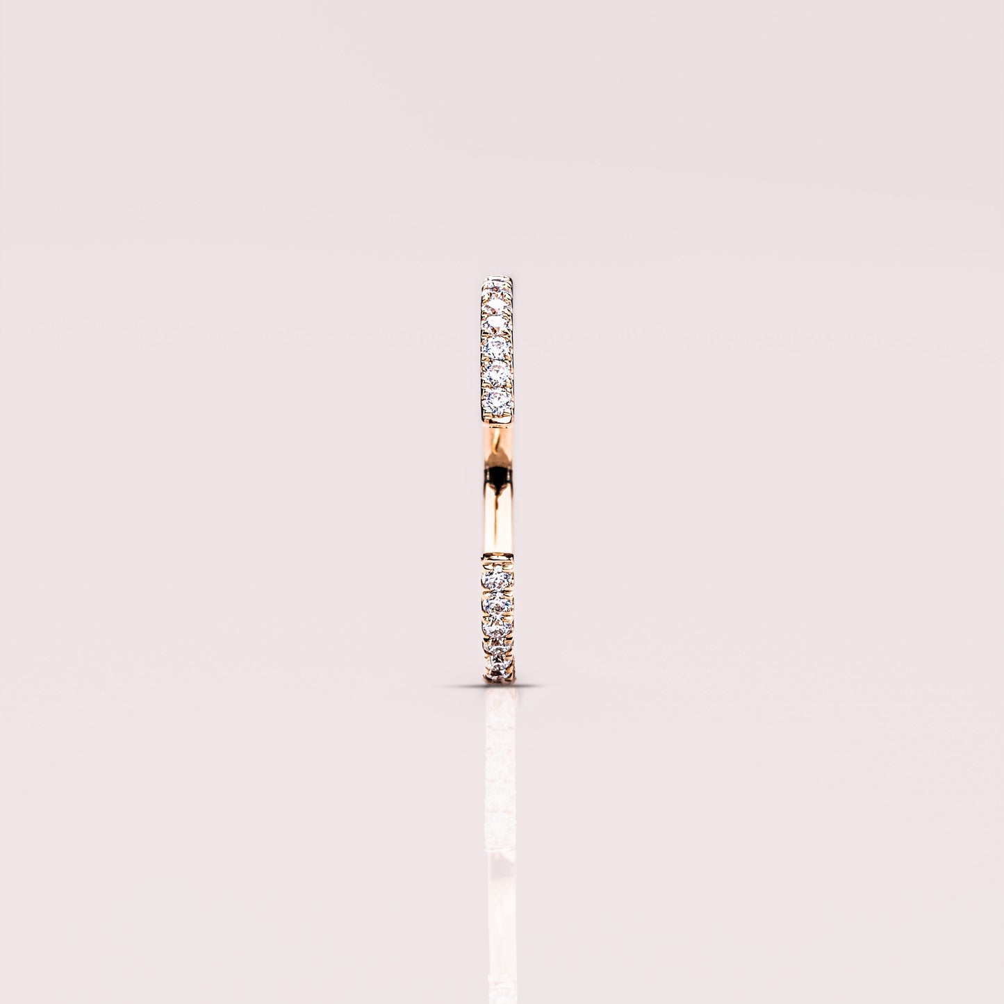 0.18 TCW Round Open Shank Moissanite Wedding Band