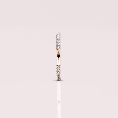 0.18 TCW Round Open Shank Moissanite Wedding Band