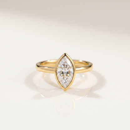2 CT Marquise Pave Lab Grown Engagement Ring