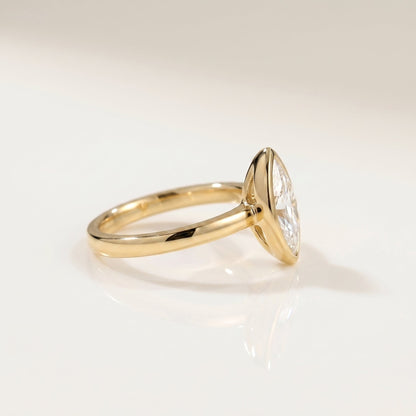 2 CT Marquise Pave Lab Grown Engagement Ring