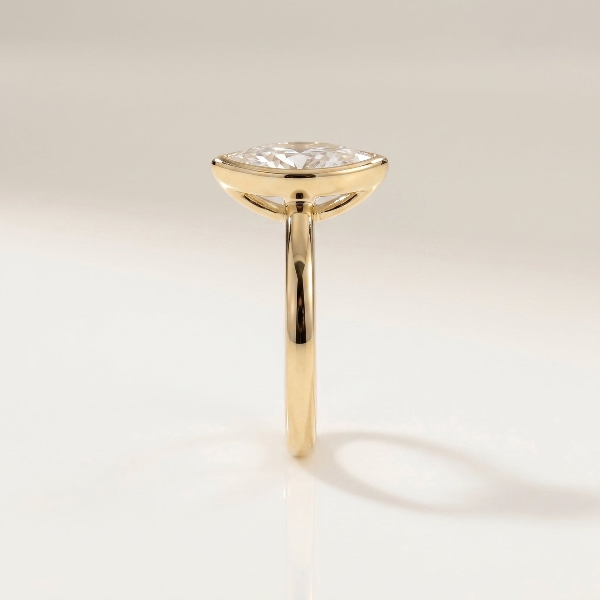 2 CT Marquise Pave Lab Grown Engagement Ring