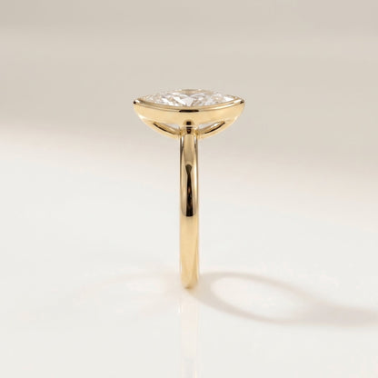 2 CT Marquise Pave Lab Grown Engagement Ring