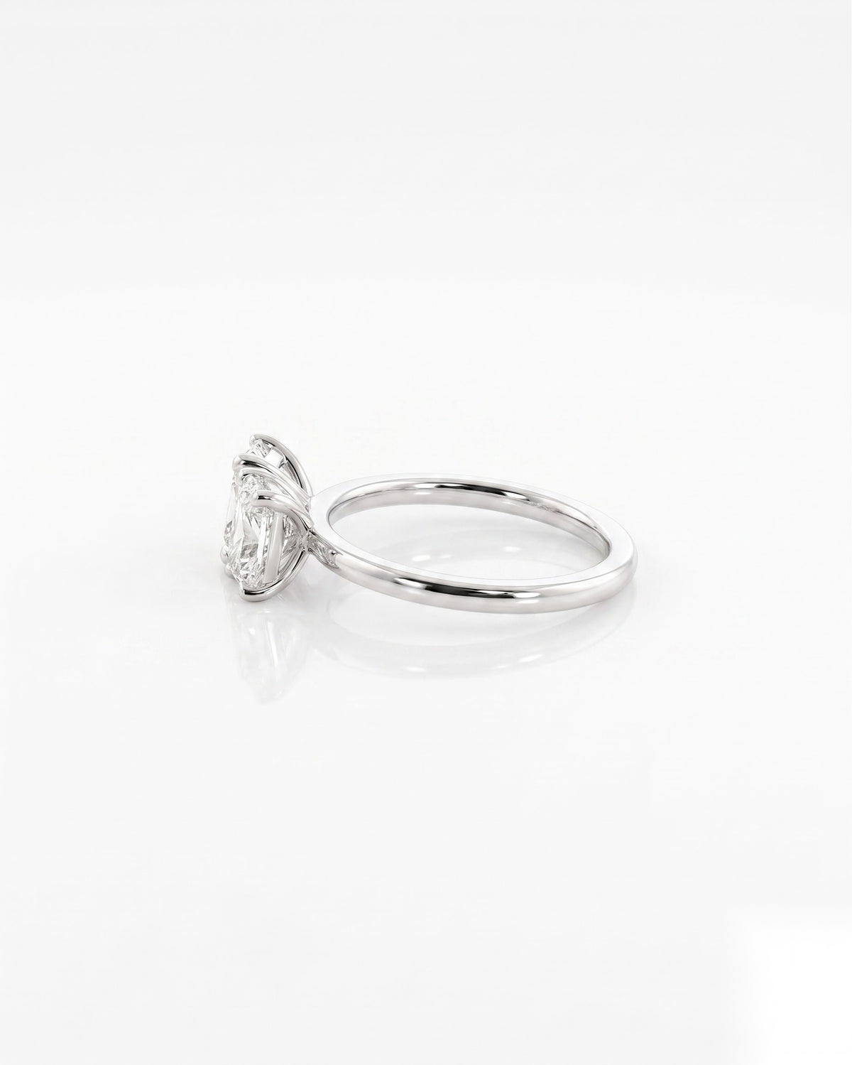 0.75 CT Emerald Toi Et Moi Moissanite Engagement Ring