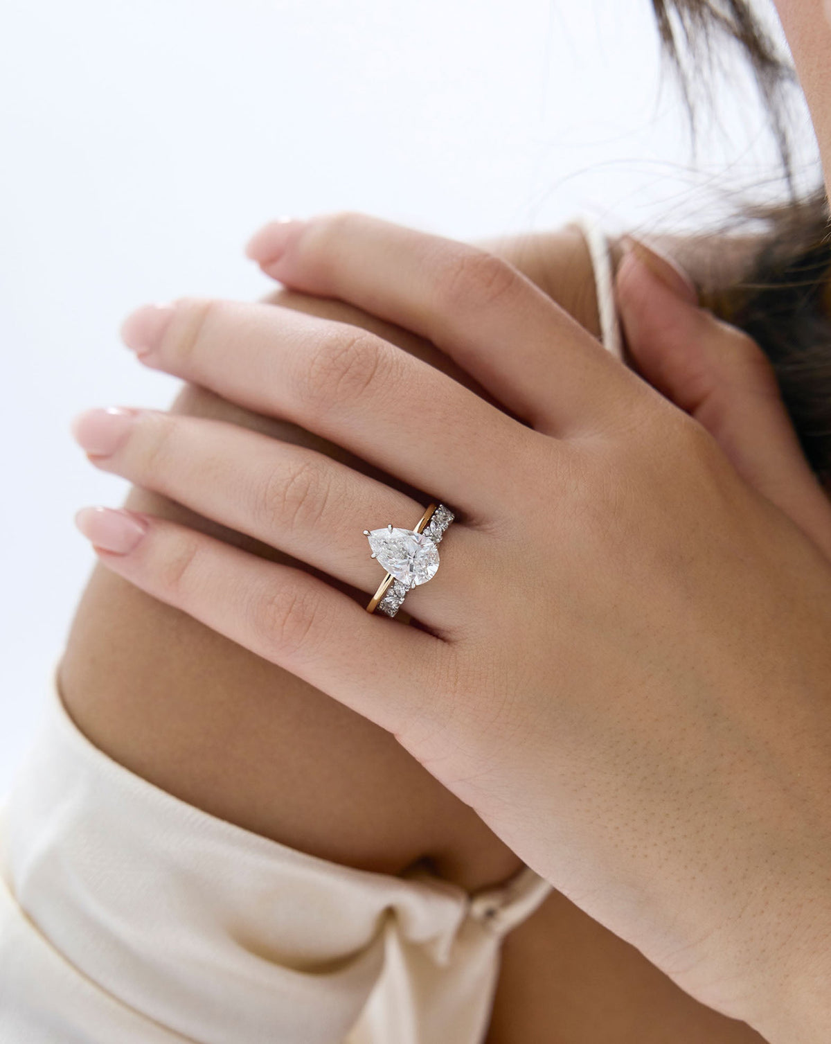 1.10 TCW Marquise Cluster Lab Grown Diamond Wedding Band