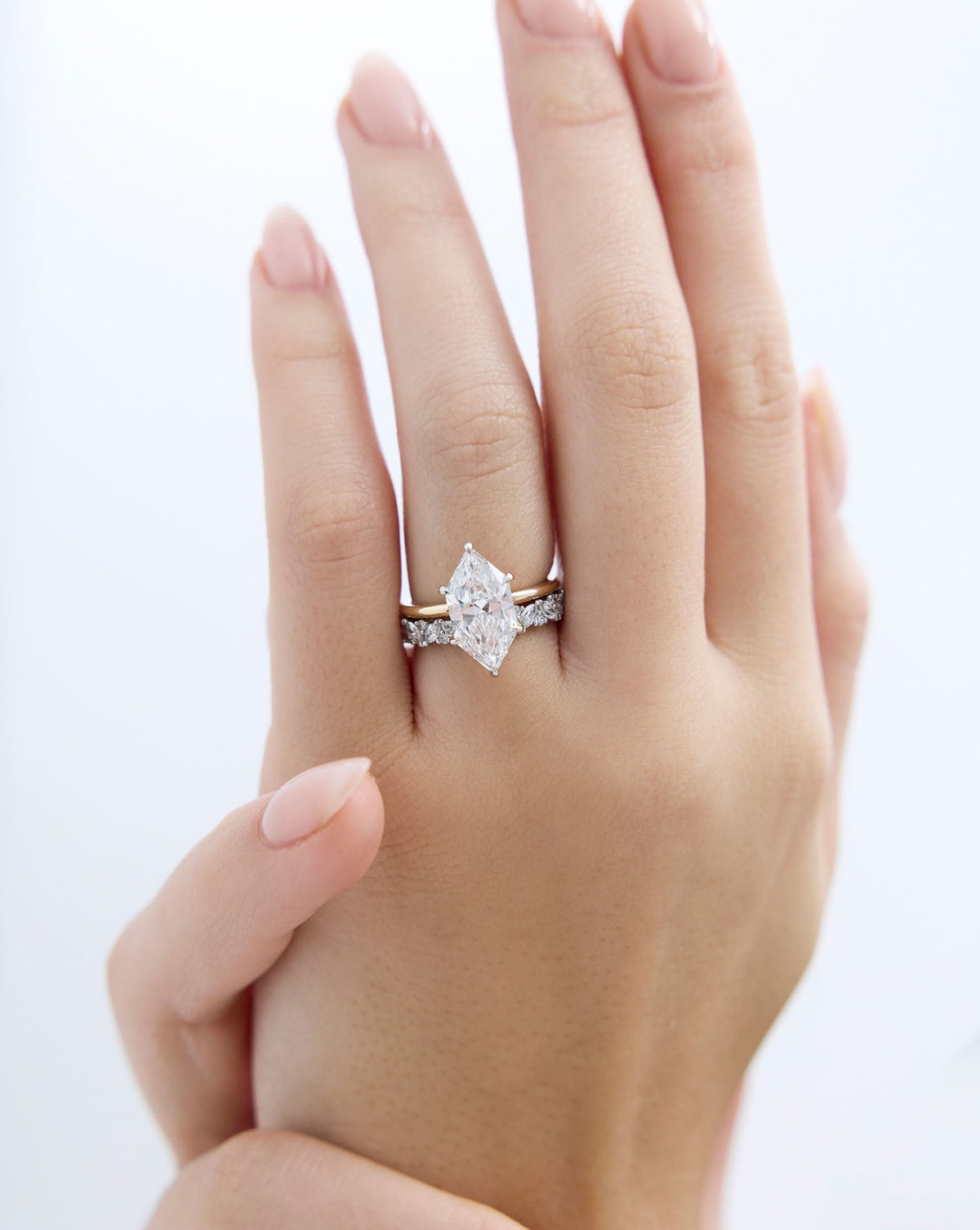 1.10 TCW Marquise Cluster Lab Grown Diamond Wedding Band