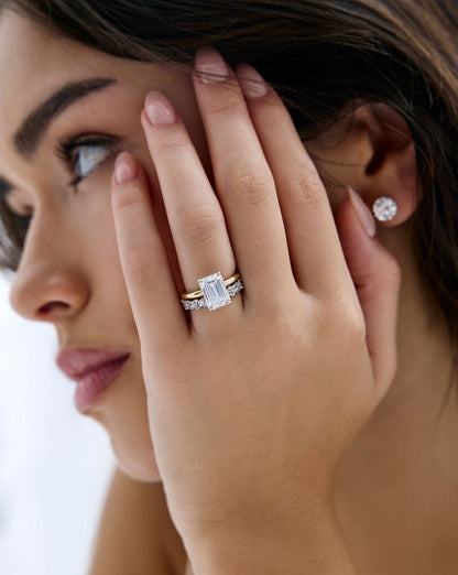 1.10 TCW Marquise Cluster Lab Grown Diamond Wedding Band