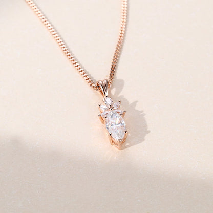 1.185 TCW Marquise Moissanite Cluster Necklace