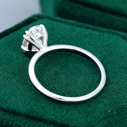 1.33 CT Oval Solitaire Moissanite Engagement Ring