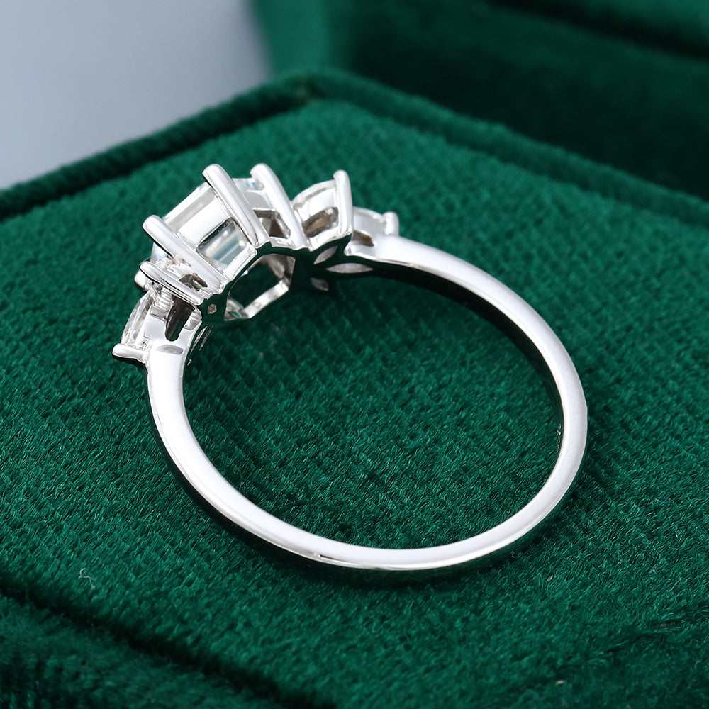 1 CT Hexagon Cluster Moissanite Engagement Ring