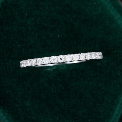 0.25 TCW Round Half Eternity Moissanite Wedding Band