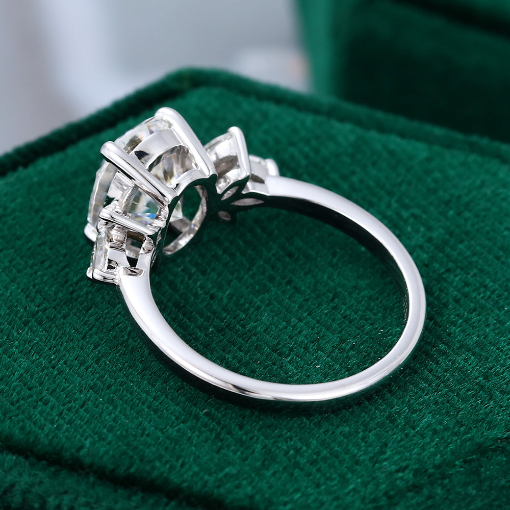 1.91 CT Oval Cluster Moissanite Engagement Ring