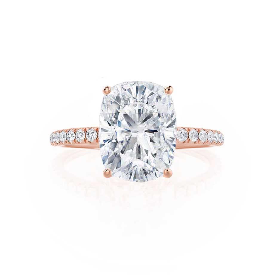 1.75 CT Oval Pave Moissanite Engagement Ring