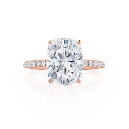 1.75 CT Oval Pave Moissanite Engagement Ring
