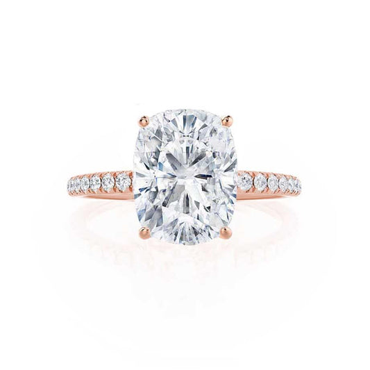 1.75 CT Oval Pave Moissanite Engagement Ring