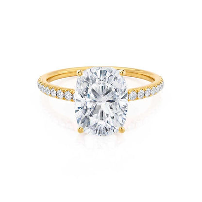 2 CT Elongated Cushion Pave Moissanite Engagement Ring