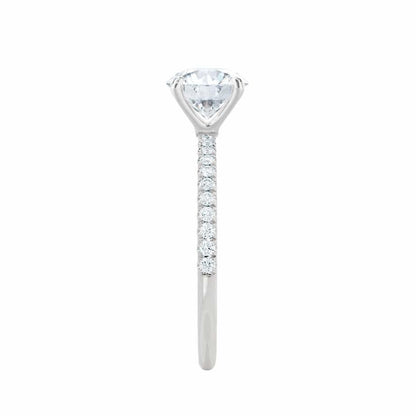 2 CT Round Pave Moissanite Engagement Ring