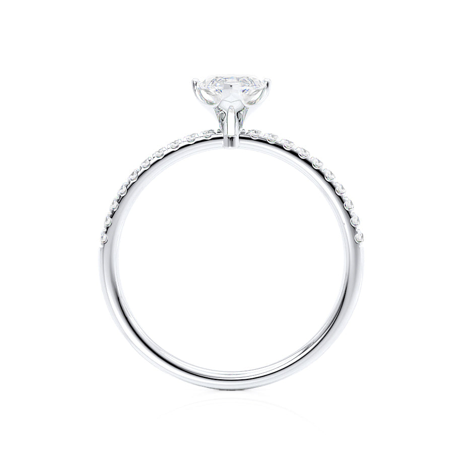 1 CT Marquise Pave  Moissanite Engagement Ring