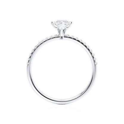 1 CT Marquise Pave  Moissanite Engagement Ring