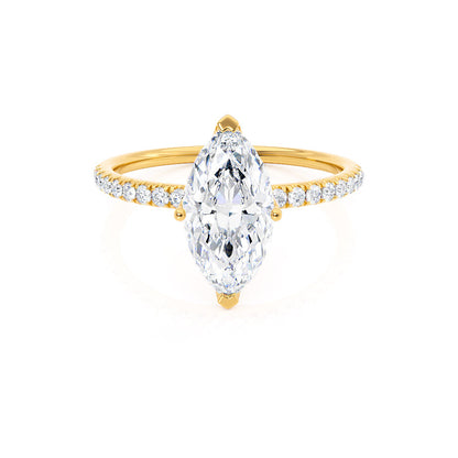 1 CT Marquise Pave Moissanite Engagement Ring