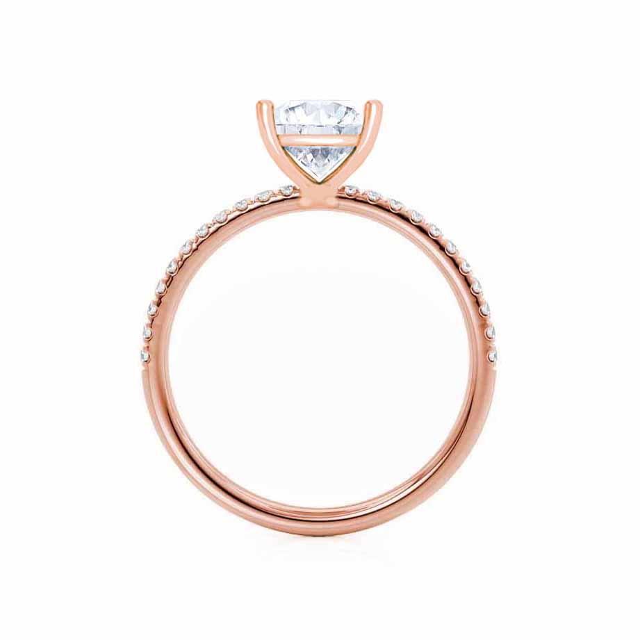 1.5 CT Princess Pave Moissanite Engagement Ring