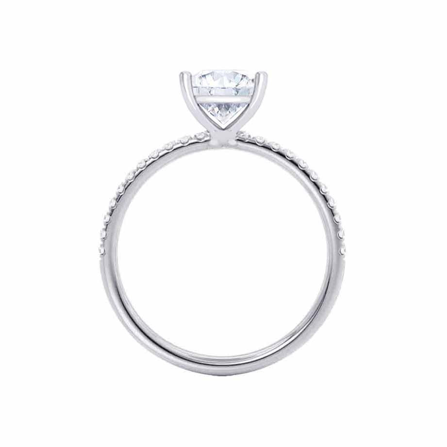1 CT Princess Pave Moissanite Engagement Ring