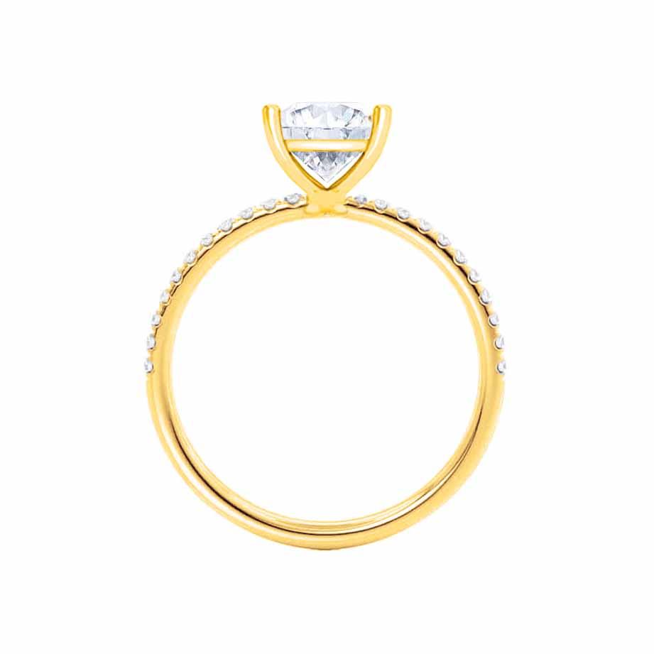 1.2 CT Princess Pave Moissanite Engagement Ring