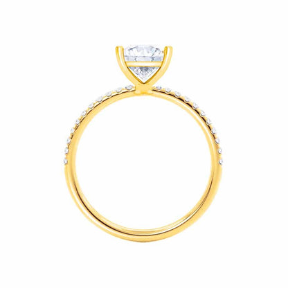 1.2 CT Princess Pave Moissanite Engagement Ring