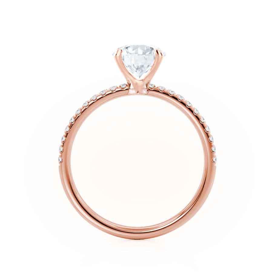 1.75 CT Oval Pave Moissanite Engagement Ring