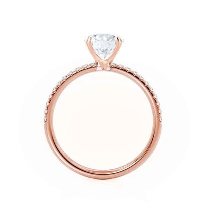 1 CT Round Pave Moissanite Engagement Ring