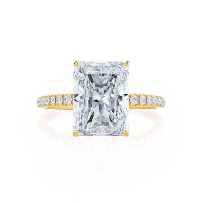 1.2 CT Radiant Pave Moissanite Engagement Ring