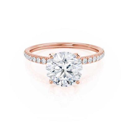 1 CT Round Pave Moissanite Engagement Ring