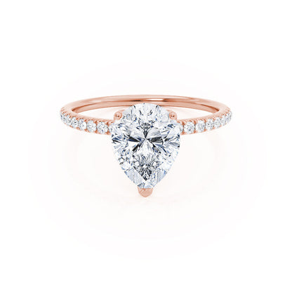 1.2 CT Pear Pave Moissanite Engagement Ring