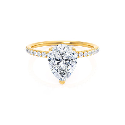 1.2 CT Pear Pave Moissanite Engagement Ring