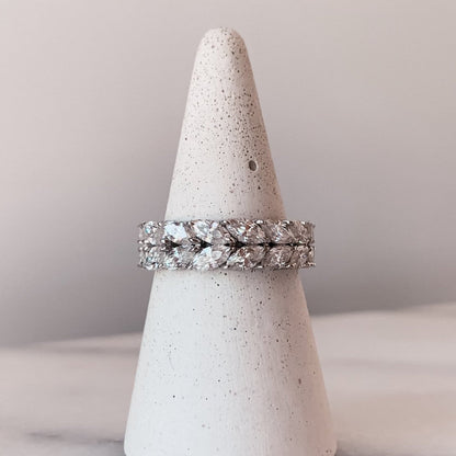 7.5 TCW Marquise Eternity Moissanite Wedding Band