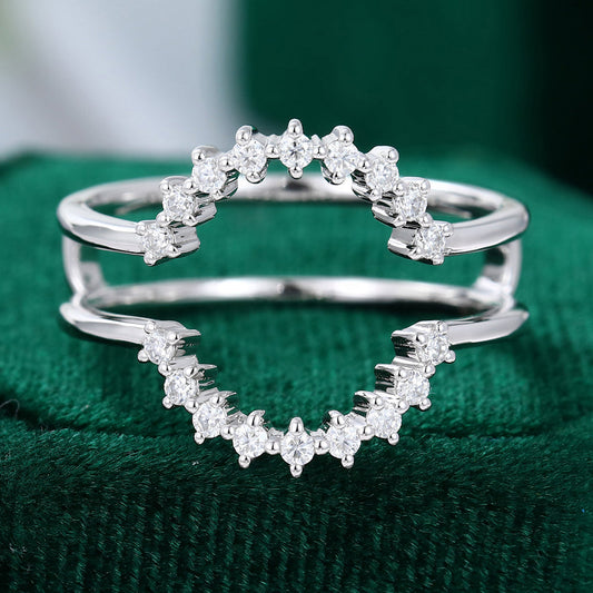 0.27 TCW Round Curved Moissanite Wedding Band