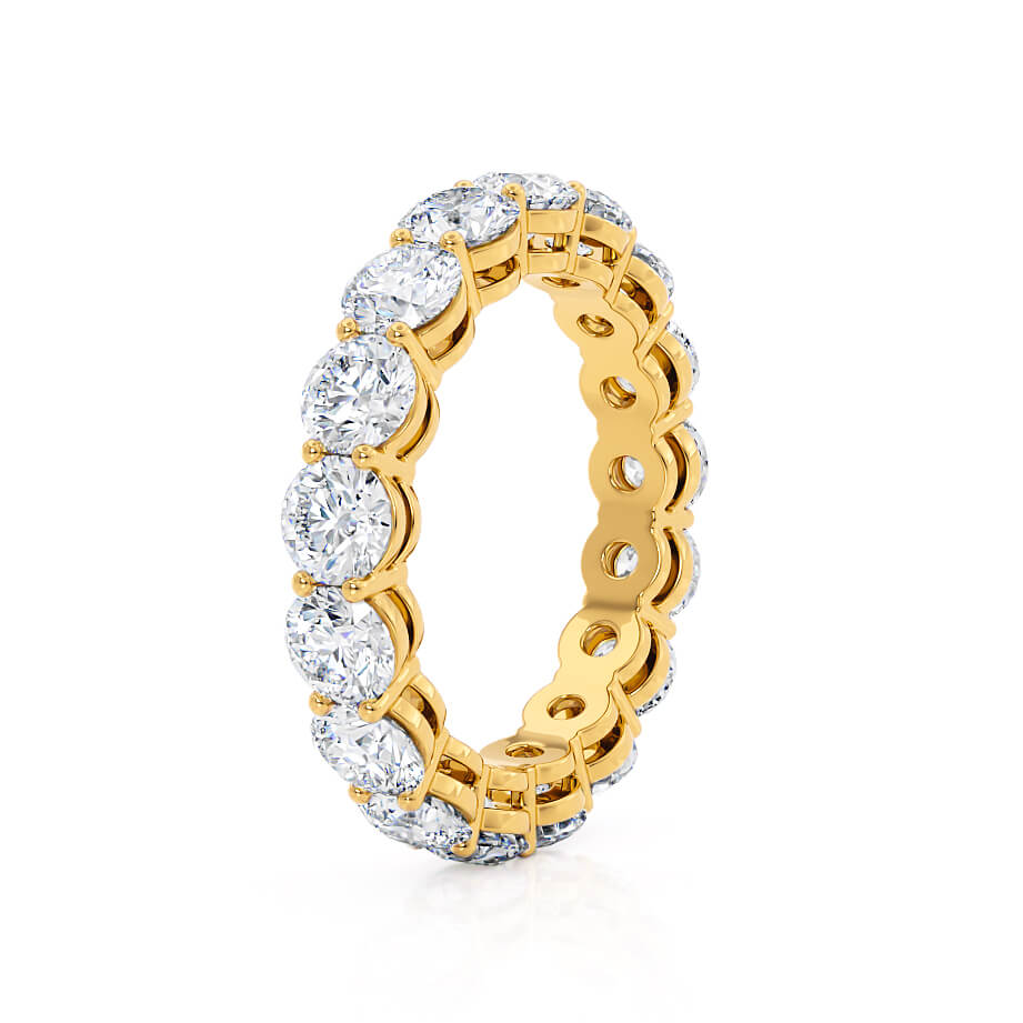 4.25 TCW Round Full Eternity Moissanite Wedding Band