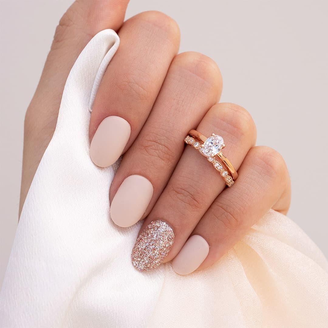 1.33 CT Oval Solitaire Moissanite Engagement Ring