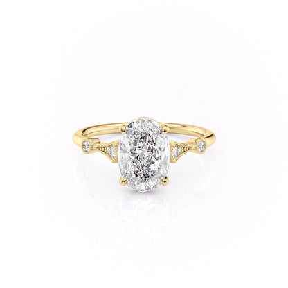 1.91 CT Oval Cut Solitaire Milgrain Pave Set Moissanite Engagement Ring 11