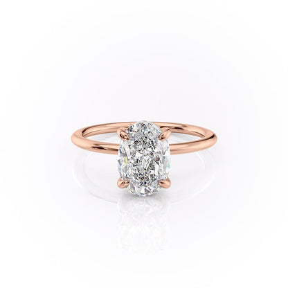 2.10 CT Oval Cut Solitaire Style Moissanite Engagement Ring 12