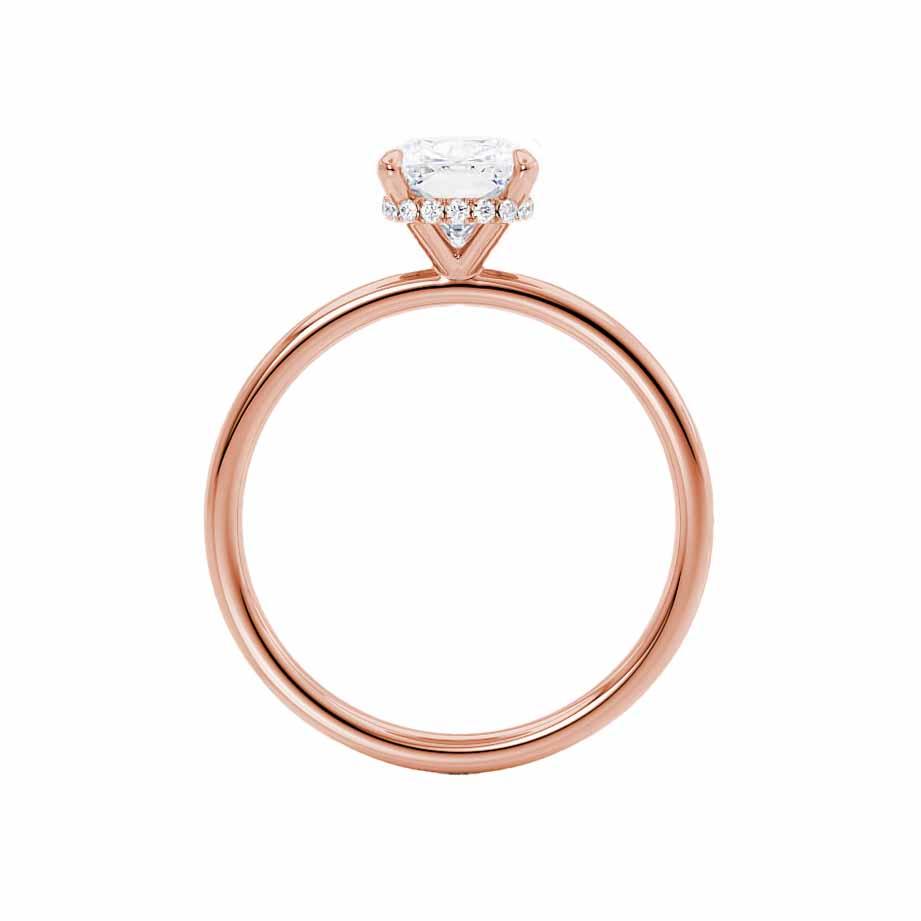 1.5 CT Elongated Cushion Hidden Halo Moissanite Engagement Ring
