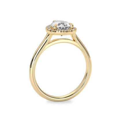 1.30 CT Pear Moissanite Halo Engagement Ring - farrellouise