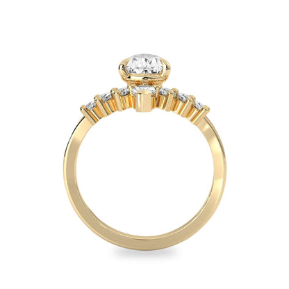 1.50 CT Pear Moissanite Art Deco Engagement Ring - farrellouise