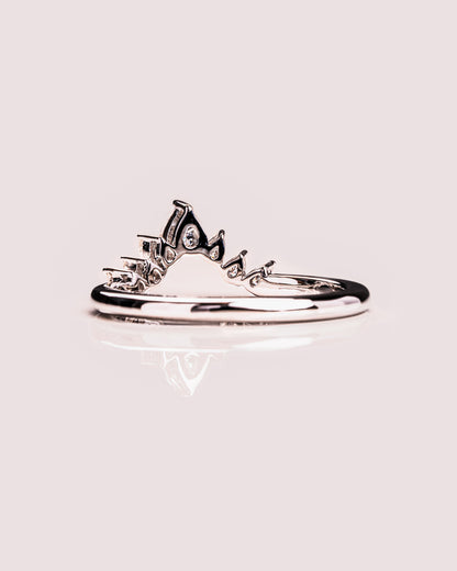 0.34 TCW Pear Curved Moissanite Wedding Band