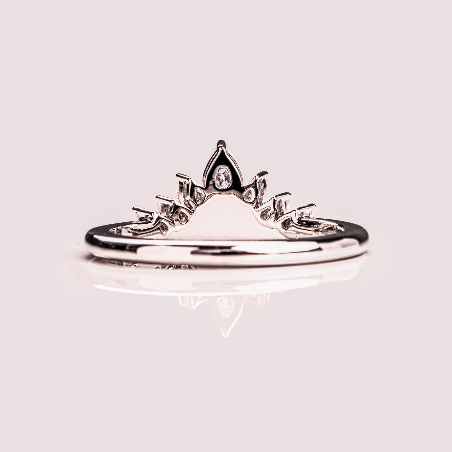 0.34 TCW Pear Curved Moissanite Wedding Band
