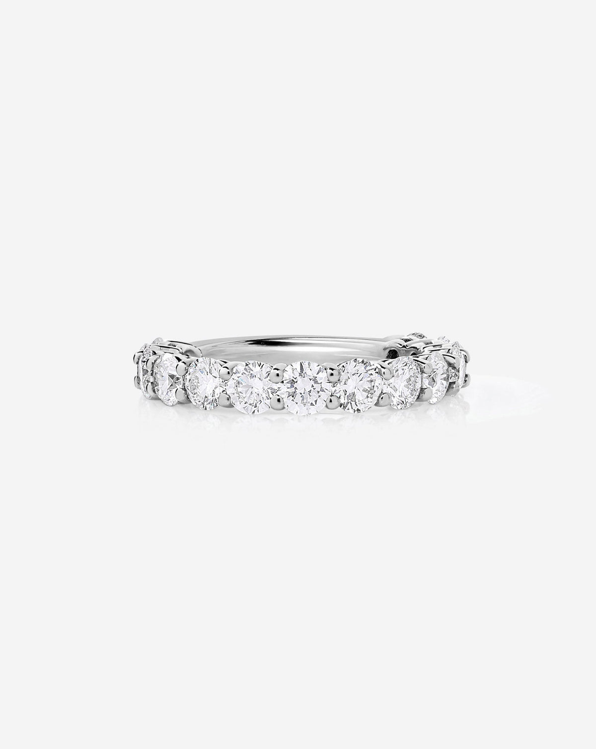TCW Round Half Eternity Lab Grown Diamond Wedding Band