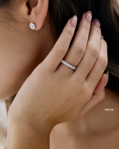 TCW Round Half Eternity Lab Grown Diamond Wedding Band