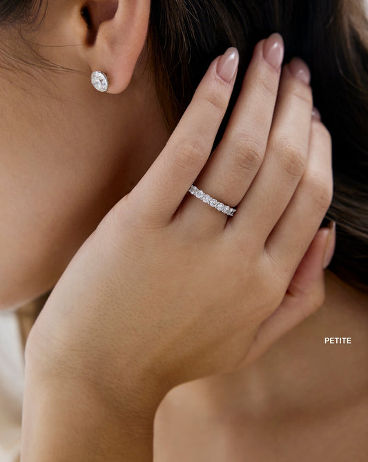 TCW Round Half Eternity Lab Grown Diamond Wedding Band